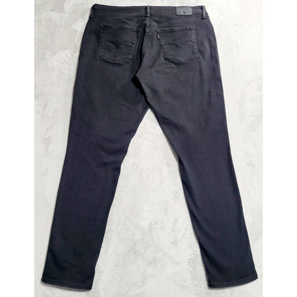 Levi's 711 Skinny Jeans Womens 16W Black Dark Wash Mid Rise Stretch Denim - Picture 2 of 16